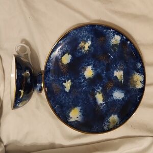 Vintage Wallendorf Echt Kobalt Porcelain Germany Cobalt Blue and Gold